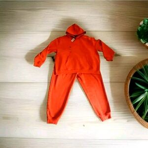 "Brand New 2-Piece Men's Casual Hoodie Set - LCKR, Orange, Size 3XL - Stylish **